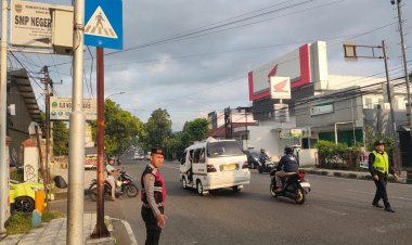 Sat Samapta Polres Ciamis Gelar Strong Point Pagi, Wujudkan Lalu Lintas Tertib dan Lancar